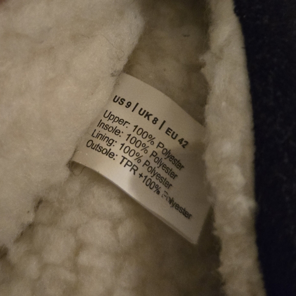 EverFoams Men's Suede Memory Foam Moccasin Slippers W/Fuzzy Sherpa Lining Size 9 - Picture 7 of 8